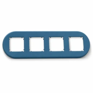 Ramka uniwersalna poczwórna okrągła z tworzywa Karlik MINI navy blue 64MRTO-4