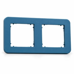 Ramka uniwersalna podwójna zaokrąglona z tworzywa Karlik MINI navy blue 64MRTZ-2