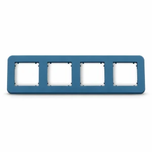 Ramka uniwersalna poczwórna zaokrąglona z tworzywa Karlik MINI navy blue 64MRTZ-4