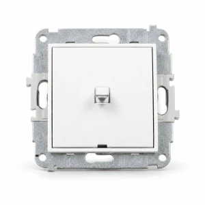 Mechanizm łącznika schodowego w stylu amerykańskim (jeden klawisz, bez piktogramu) Karlik MINI biały MWPUS-3.1