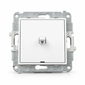 Mechanizm łącznika krzyżowego w stylu amerykańskim (jeden klawisz, bez piktogramu) Karlik MINI biały MWPUS-6.1