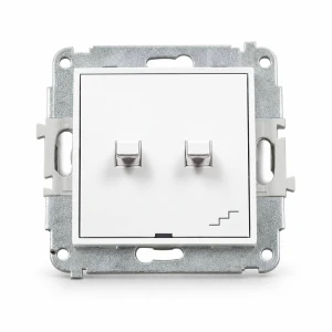 Mechanizm łącznika podwójnego schodowego w stylu amerykańskim Karlik MINI biały MWPUS-33
