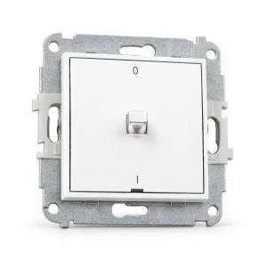 Mechanizm łącznika dwubiegunowego w stylu amerykańskim Karlik MINI biały MWPUS-9