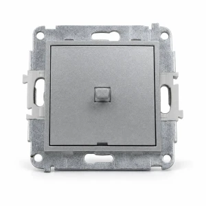 Mechanizm łącznika jednobiegunowego w stylu amerykańskim Karlik MINI srebrny metalik 7MWPUS-1