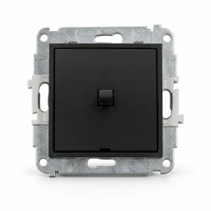 Mechanizm łącznika jednobiegunowego w stylu amerykańskim Karlik MINI czarny mat 12MWPUS-1