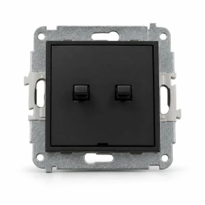 Mechanizm łącznika świecznikowego w stylu amerykańskim Karlik MINI czarny mat 12MWPUS-2