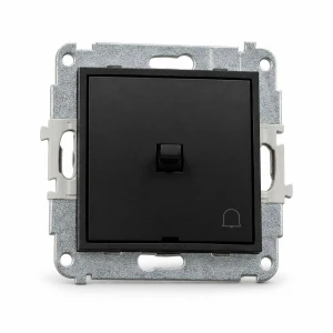 Mechanizm łącznika zwierny dzwonek w stylu amerykańskim Karlik MINI czarny mat 12MWPUS-4