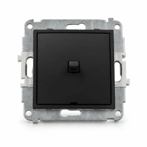 Mechanizm łącznika krzyżowego w stylu amerykańskim (jeden klawisz, bez piktogramu) Karlik MINI czarny mat 12MWPUS-6.1