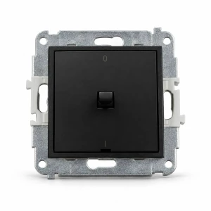 Mechanizm łącznika dwubiegunowego w stylu amerykańskim Karlik MINI czarny mat 12MWPUS-9