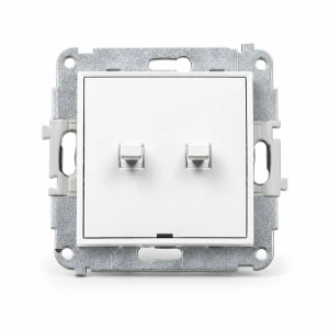 Mechanizm łącznika świecznikowego w stylu amerykańskim Karlik MINI biały mat 25MWPUS-2