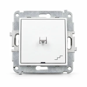Mechanizm łącznika schodowego w stylu amerykańskim Karlik MINI biały mat 25MWPUS-3