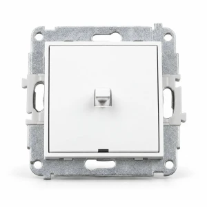 Mechanizm łącznika schodowego w stylu amerykańskim (jeden klawisz, bez piktogramu) Karlik MINI biały mat 25MWPUS-3.1