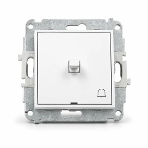 Mechanizm łącznika zwierny dzwonek w stylu amerykańskim Karlik MINI biały mat 25MWPUS-4