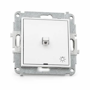 Mechanizm łącznika zwierny światło w stylu amerykańskim Karlik MINI biały mat 25MWPUS-5