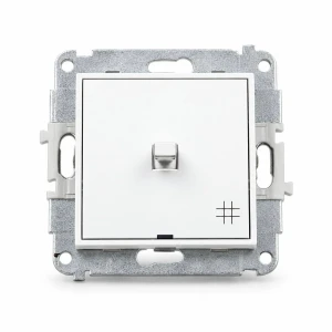 Mechanizm łącznika krzyżowego w stylu amerykańskim Karlik MINI biały mat 25MWPUS-6