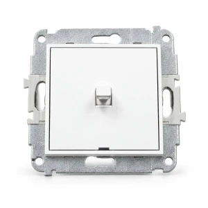 Mechanizm łącznika krzyżowego w stylu amerykańskim (jeden klawisz, bez piktogramu) Karlik MINI biały mat 25MWPUS-6.1