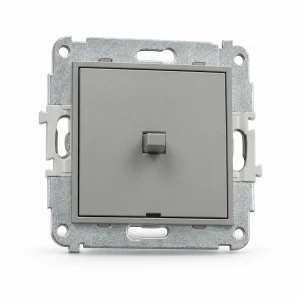 Mechanizm łącznika jednobiegunowego w stylu amerykańskim Karlik MINI szary mat 27MWPUS-1