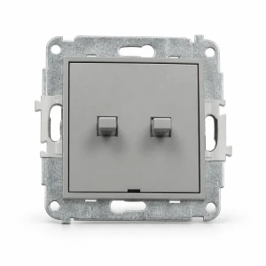 Mechanizm łącznika świecznikowego w stylu amerykańskim Karlik MINI szary mat 27MWPUS-2