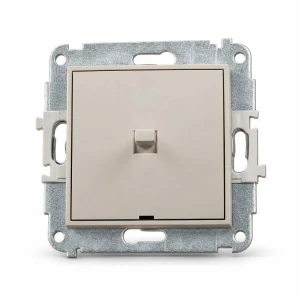 Mechanizm łącznika schodowego w stylu amerykańskim (jeden klawisz bez piktogramu) Karlik MINI taupe 60MWPUS-3.1