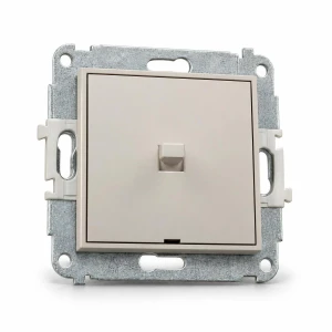 Mechanizm łącznika krzyżowego w stylu amerykańskim (jeden klawisz bez piktogramu) Karlik MINI taupe 60MWPUS-6.1