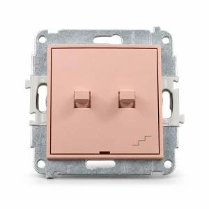 Mechanizm łącznika podwójnego schodowego w stylu amerykańskim Karlik MINI łososiowy 62MWPUS-33