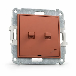 Mechanizm łącznika podwójnego schodowego w stylu amerykańskim Karlik MINI terakota 63MWPUS-33