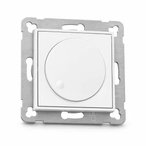 Mechanizm elektronicznego regulatora oświetlenia przyciskowo-obrotowego do współpracy z zasilaczami sterowanymi napięciem 1–10 V Karlik MINI biały MRO-3