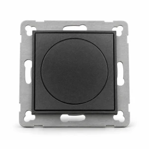Mechanizm elektronicznego regulatora oświetlenia przyciskowo-obrotowego do współpracy z zasilaczami sterowanymi napięciem 1–10 V Karlik MINI grafitowy 11MRO-3