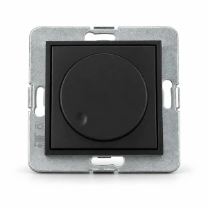 Mechanizm elektronicznego regulatora oświetlenia przyciskowo-obrotowego Karlik MINI czarny mat 12MRO-1