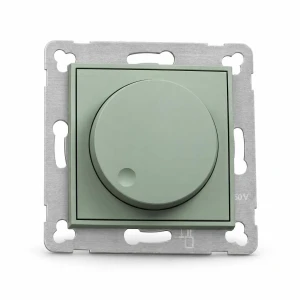 Mechanizm elektronicznego regulatora oświetlenia przyciskowo-obrotowego do współpracy z zasilaczami sterowanymi napięciem 1–10 V Karlik MINI szałwiowy 61MRO-3