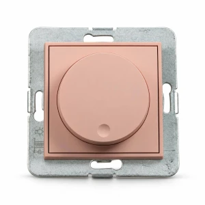 Mechanizm elektronicznego regulatora oświetlenia przyciskowo-obrotowego do lamp LED Karlik MINI łososiowy 62MRO-2