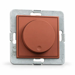 Mechanizm elektronicznego regulatora oświetlenia przyciskowo-obrotowego do lamp LED Karlik MINI terakota 63MRO-2
