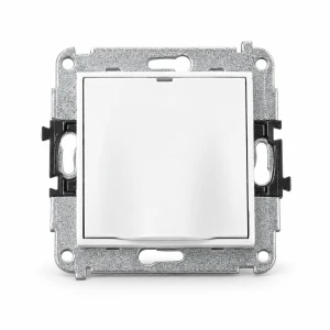 Mechanizm wypustu kablowego Karlik MINI biały mat 25MWPK