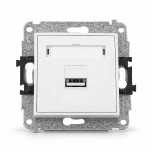 Mechanizm ładowarki USB pojedynczej USB A, 10W max., 5V, 2A Karlik MINI biały MCUSB-3