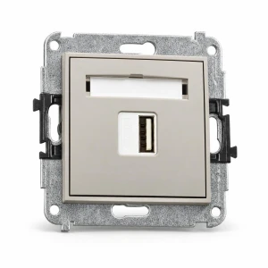 Mechanizm ładowarki USB pojedynczej USB A, 5W max., 5V, 1A Karlik MINI taupe 60MCUSB-1