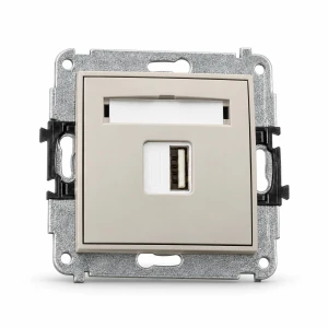 Mechanizm ładowarki USB pojedynczej USB A, 10W max., 5V, 2A Karlik MINI taupe 60MCUSB-3