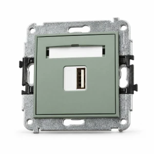 Mechanizm ładowarki USB pojedynczej USB A, 10W max., 5V, 2A Karlik MINI szałwiowy 61MCUSB-3