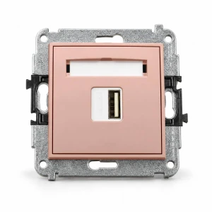Mechanizm ładowarki USB pojedynczej USB A, 5W max., 5V, 1A Karlik MINI łososiowy 62MCUSB-1