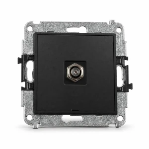 Gniazdo antenowe SAT Karlik MINI czarny mat 12MGFBO-1