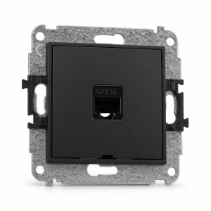 Gniazdo RJ45 1x kat. 5e Karlik MINI czarny mat 12MGKBO-1