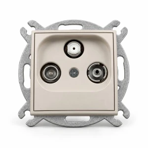 Mechanizm gniazda abonenckiego RTV-SAT końcowego 1,5dB Karlik MINI taupe 60MGS