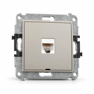 Gniazdo RJ45 1x kat. 5e Karlik MINI taupe 60MGKBO-1