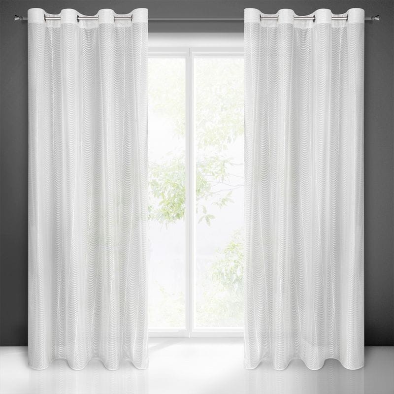 ZASŁONA WELUR VELVET PRZELOTKACH 140X250 CM BIAŁA