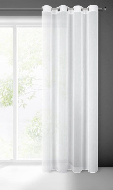Firana FIRANKA biała gładka elegancka 140X260 koła