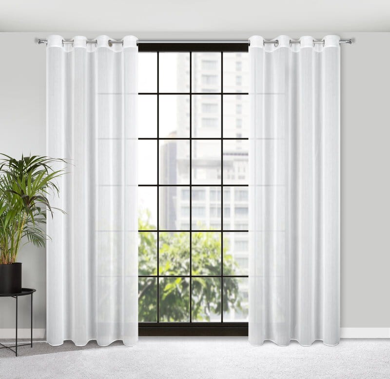 Firana FIRANKA biała gładka elegancka 140X260 koła