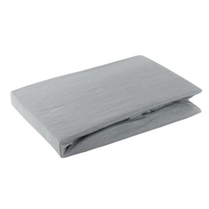 PRZEŚCIERADŁO JERSEY Z GUMKĄ 220X200 CM, WYS. 30 CM, STALOWE 100% BAWEŁNA