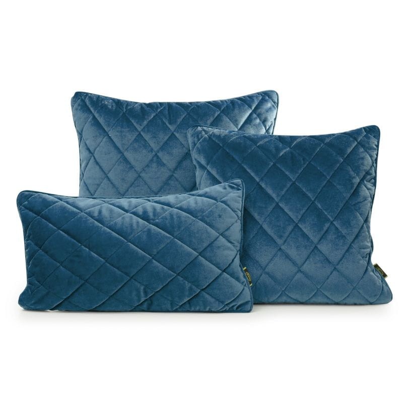 POSZEWKA PIKOWANA WELUR VELVET 50X50 GRANATOWA
