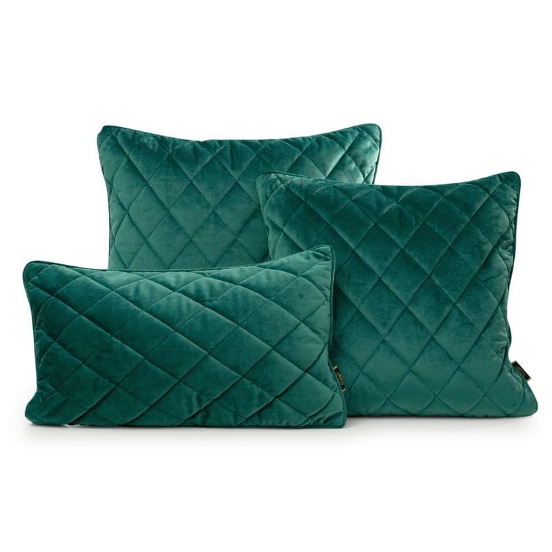 POSZEWKA PIKOWANA WELUR VELVET 50X50 TURKUSOWA
