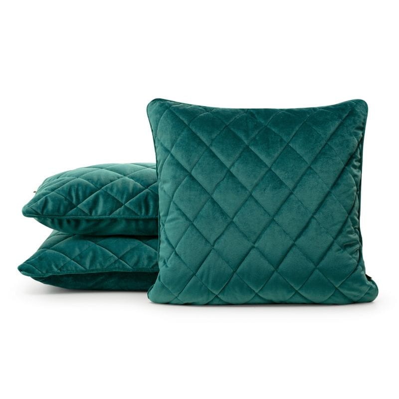 POSZEWKA PIKOWANA WELUR VELVET 50X50 TURKUSOWA
