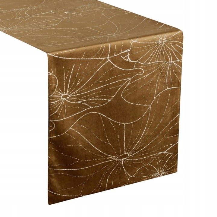 OBRUS WELUR VELVET BIEŻNIK 35 X 220 CM BRĄZOWY